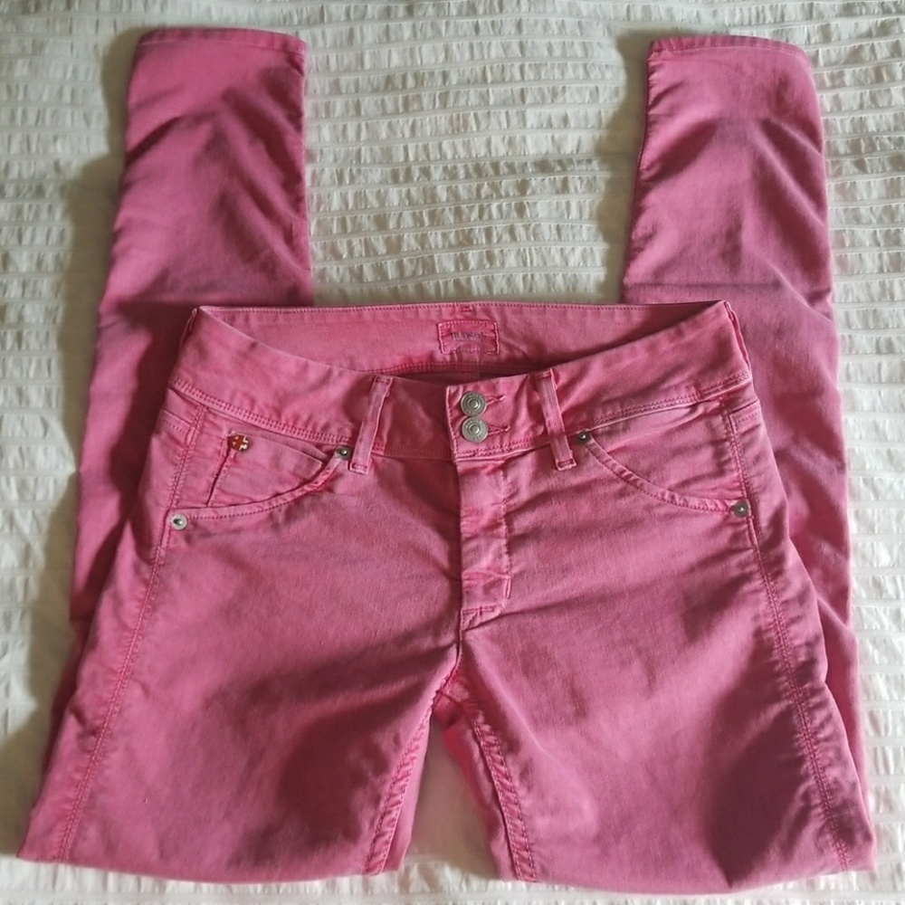 Hudson Collin Midrise Skinny Jean Pink 26